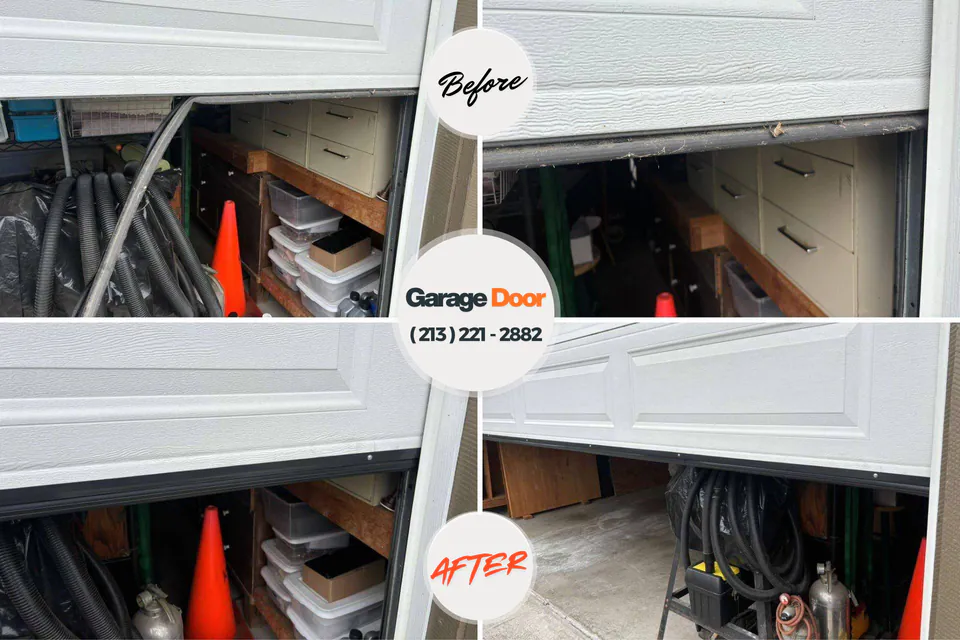 Before and after: garage door repair Milton, PA